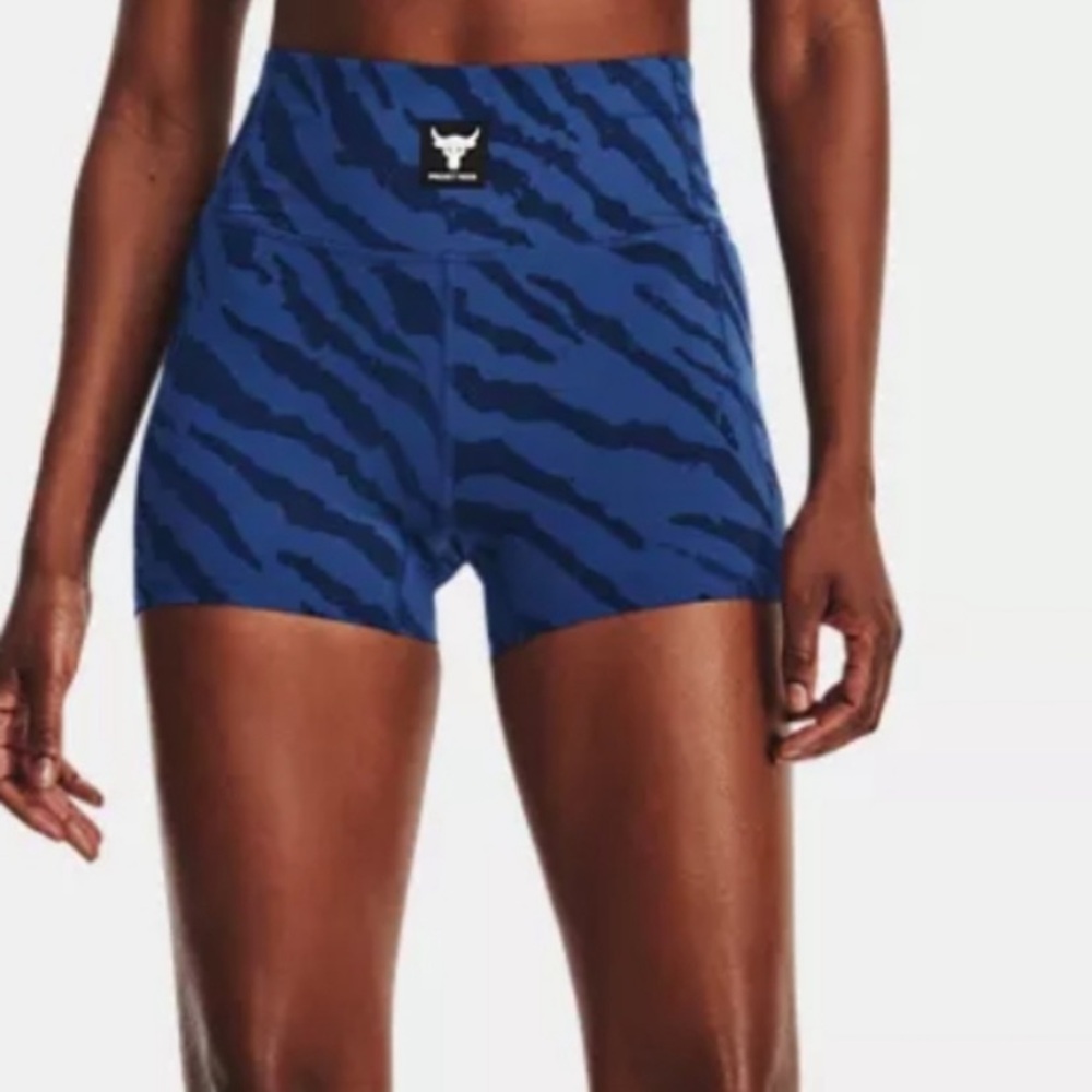 Under Armour Project Rock Blue Camo Workout Short